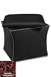 Storage Ottoman W/brass Button Modena Burgundy