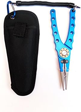 Aluminum Saltwater Fishing Pliers with Sheath & Lanyard