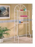 Counter Height White Bathroom 3-tier Towel Rack