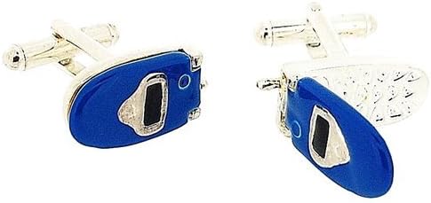 Thomas Brown Blue Flip Top Phone Cufflinks In Gift Box