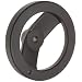 2 Spoked Black Powder Coated Aluminum Dished Hand Wheel, 5" Diameter, 3/8" Hole Diameter (Pack of 1)