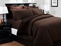 Pinzon 160-Gram Solid Flannel Full/Queen Duvet Cover, Java