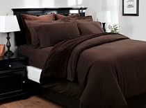 Pinzon 160-Gram Solid Flannel Full/Queen Duvet Cover, Java