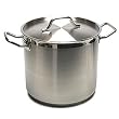 New Professional Commercial Grade 40 QT (Quart) Heavy Gauge Stainless Steel Stock Pot, 3-Ply Clad Base, Induction Ready, With Lid Cover NSF Certified Item