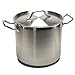 New Professional Commercial Grade 20 QT (Quart) Heavy Gauge Stainless Steel Stock Pot, 3-Ply Clad Base, Induction Ready, With Lid Cover NSF Certified Item