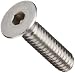 Stainless Steel 18-8 Socket Cap Screw, Vented Flat Head, Hex Socket Drive, #8-32, 3/4" Length (Pack of 10)