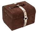 Wolf Designs Amberley Medium Square Suede Leather Jewel Case #349333