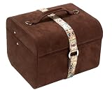 Wolf Designs Amberley Medium Square Suede Leather Jewel Case #349333