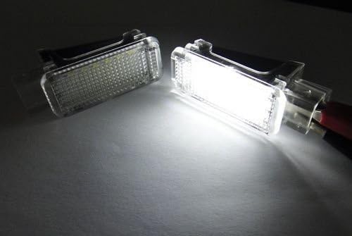 2PCS Footwell Courtesy Under License plate light Lamp LED Light Fit for VW Passat B5 B6 CC Rabbit / R32 / Golf / GTI MK5 Golf / GTI MK6 Jetta MK5 Tiguan Touareg Phaeton Eos Scirocco III 987 Boxster 987C Cayman 997 Carrera 911 955 Cayenne 957 Cayenne