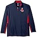 MLB Big and Tall Men's Long Sleeved Quarter Zip Poly Jersey with Logo Embroided