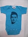 Elvis Presley Onesie - Aqua with Blue Silkscreen of Young Elvis