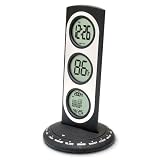 Bedol Three Tier World Time Clock/18 time zones/Black