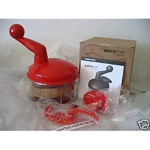 Tupperware Quick Chef Manual Food Chopper Processor Red by Tupperware