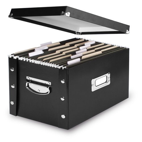 Black Letter/Legal Size File Box – 2 Pack