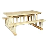 Cedarlooks 020021E Log Park Style Picnic Table