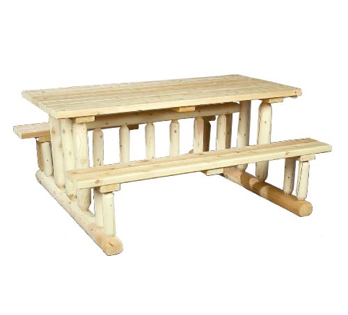 Cedarlooks 020021E Log Park Style Picnic Table On Sale