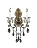 Pecaso Lighting 4900-2W-AG HH Romanza Crystal Wall Sconce