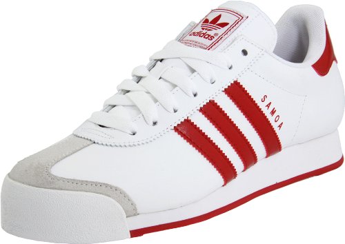 adidas Originals Men's Samoa Retro Sneaker,White/University Red/University Red,7 M US