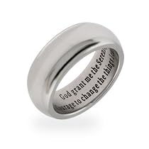 Men's and Women's Stainless Steel Serenity Prayer Ring