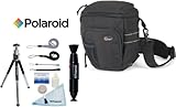 LOWEPRO Toploader Pro 65 AW DSLR Camera Shoulder Bag And a 8" Mini Tripod W ....