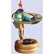 Egyptian cobra Sculpture Candle oil burner statue snake (The Digital Angel Decor)