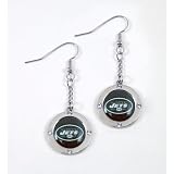 NFL New York Jets Crystal Dangle Earrings