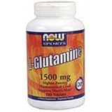 Now Foods L-glutamine 1500mg, 180 Tabs, 1.25 Bottle
