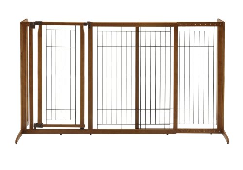 Richell Deluxe Freestanding Pet Gate with Door, Large