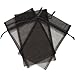 30 Designer Organza Fabric Gift Bags and Gift Pouches Party Gift Bags Black 5.5