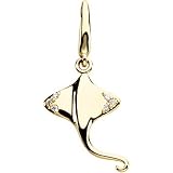 14K Yellow Gold Diamond Stingray Charm - 0.03 Ct.