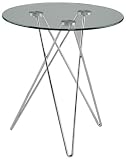 ITALMODERN Zoey Round Glass Table, Clear