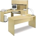 Bestar Legend Series Corner Computer Work Station, Tuscany Brown