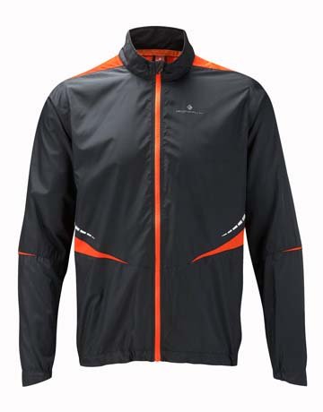 Ronhill Men's Advance Windlite Jacket - Black/Blaze, Small