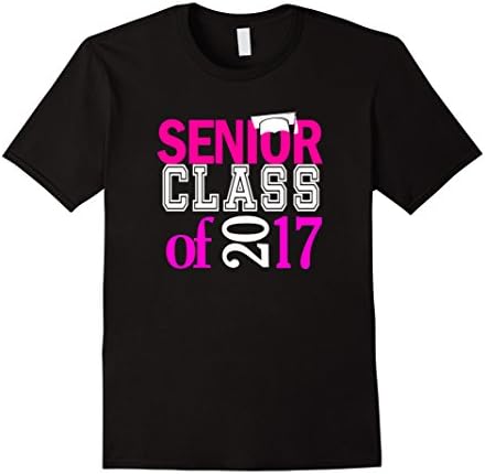 Men's Senior Class Of 2017 Tshirt Graduate Gift Idea Graduating Medium Black