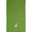 Green with Goose Embroidery Waffle Weave Tea Towel