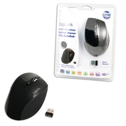LogiLink ID0053 Optisch Funk Maus (2,4GHz, 1600dpi) schwarz Preisvergleich