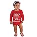 SUPPION Baby Christmas Romper Jumpsuit Long sleeve Coveralls Outfit