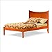 Twin Atlantic Furniture Manhattan Platform Bed with Open Footrail in Caramel Latte
