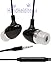 GTMax High Qulity In-Ear 3.5mm Stereo Headset Handsfree Soft Gel Earbud with Microphone - Metallic Black for AT&T Motorola BACKFLIP Android GSM Cell Phone