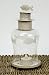 Nantucket Fish Hurricane Lantern - White-washed Iron & Etched Glass - Flameless Tealight Included