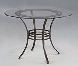 Camelback Double Ringed Dining Table with Glass Top - Powell Furniture - 431-TBL