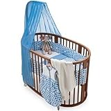 Stokke Sleepi Crib Blue Dots 4 Piece Bedding Set