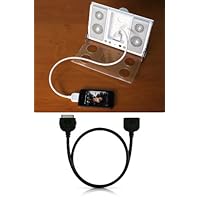 CableJive 30-pin Male to Female Dock Extender Cable for iPad, iPod and iPhone, White (2 feet)