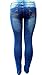 Jack David/Sweet Look / Rue21 Juniors Womens Blue Denim Jeans Stretch Skinny Ripped Distressed Jean Pants (21, Sweet Look K435B Blue Ripped)