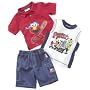 Nannette Baby Boy Elmo Polo, Tank & Shorts Set