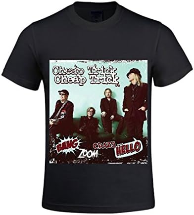 WMSS Bang, Zoom, Crazy...Hello Cheap Trick Men Crew Neck Cool T Shirts For Men Black