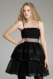 Juicy Couture Tiered Tulle Black Dress