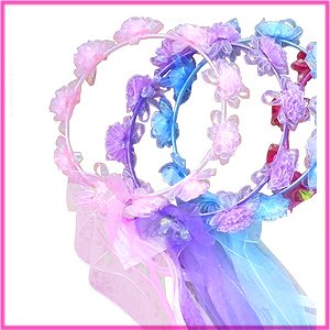 Fairy Pixie Costume Flower Halo Select Color: pink