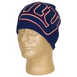 NFL "Logo Hype" Uncuffed Knit Beanie / Winter Hat - New York Giants