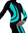 Chloe Noel J26 Black/Turquoise Swirls Skate Jacket - Adult Medium